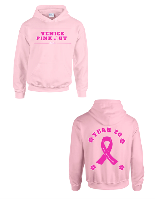 PINK OUT ADULT HOODIE PINK OR NAVY