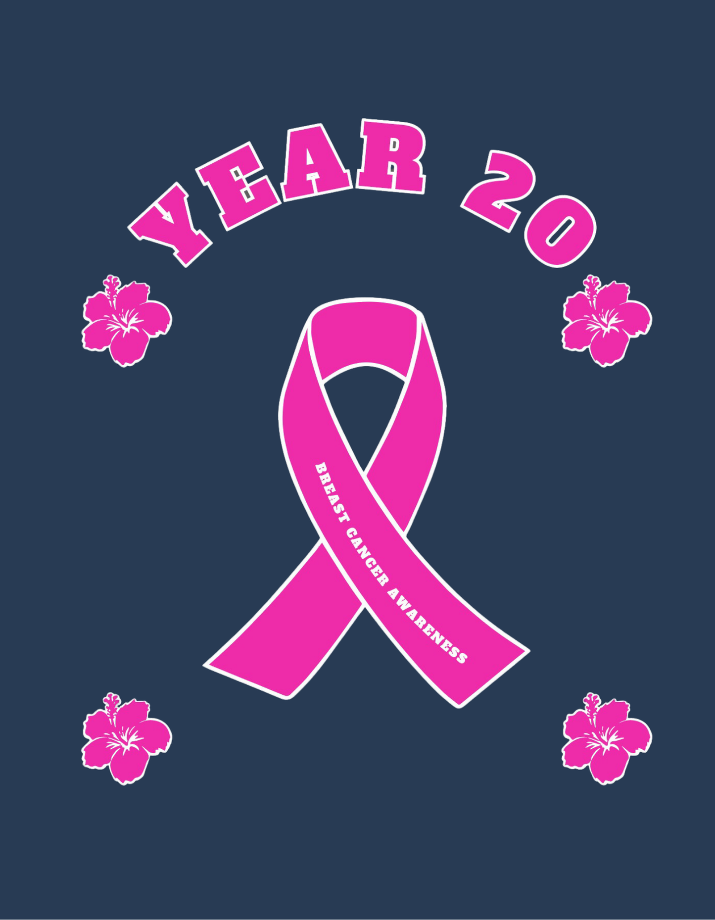 PINK OUT ADULT TEE PINK OR NAVY